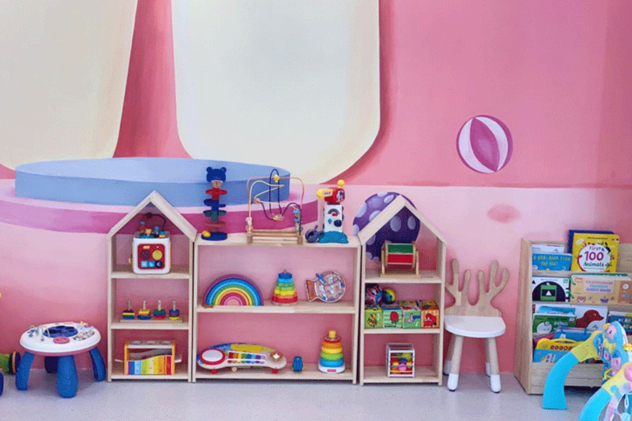 Mô hình cafe kết hợp khu vui chơi trẻ con